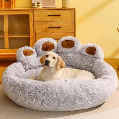 Fluffy Dog Bed Winter Plush Kennel Accessories Pet Products Large Dogs Beds Bedding Sofa Basket Small Mat Cats Big Cushion Puppy
