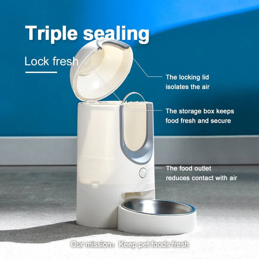 HEYBO Automatic Cat Feeder Timed Cat Food Dispenser Wifi with APP Control for Remote