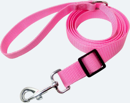 6FT/ 10FT Adjustable Dog Leash, Nylon Dog Leashes for Medium Large Dogs (10FT, Pink)