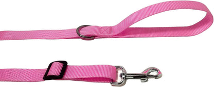 6FT/ 10FT Adjustable Dog Leash, Nylon Dog Leashes for Medium Large Dogs (10FT, Pink)