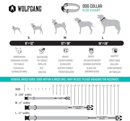 Wolfgang Heavy Duty, Adjustable Dog Collar with Quick Release Nylon Buckle for Walking & Training, Brooktrout Print, Small