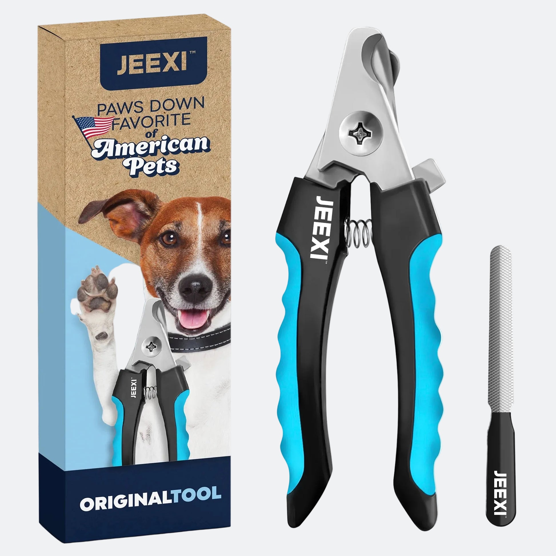 Blue Dog Nail Clippers and Trimmer with Safety Guard, Avoid Over-Cutting Toenail Razor Sharp Blades, Small Medium Large Breeds