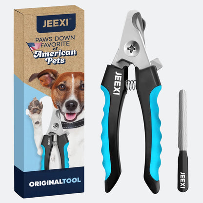 Blue Dog Nail Clippers and Trimmer with Safety Guard, Avoid Over-Cutting Toenail Razor Sharp Blades, Small Medium Large Breeds