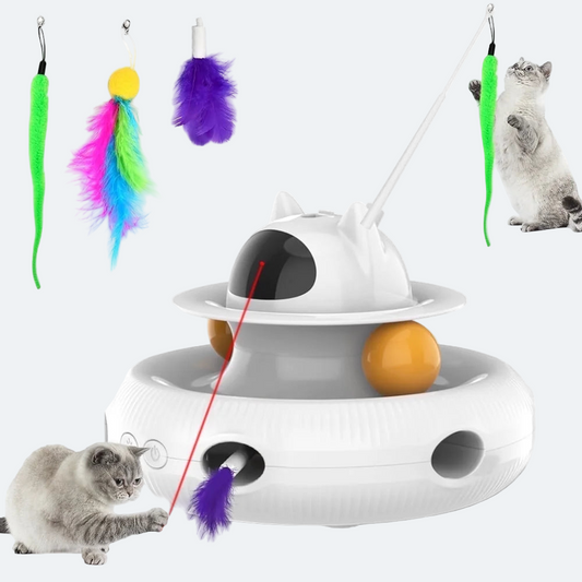 Extendable USB Rechargeable Laser Feather Toy