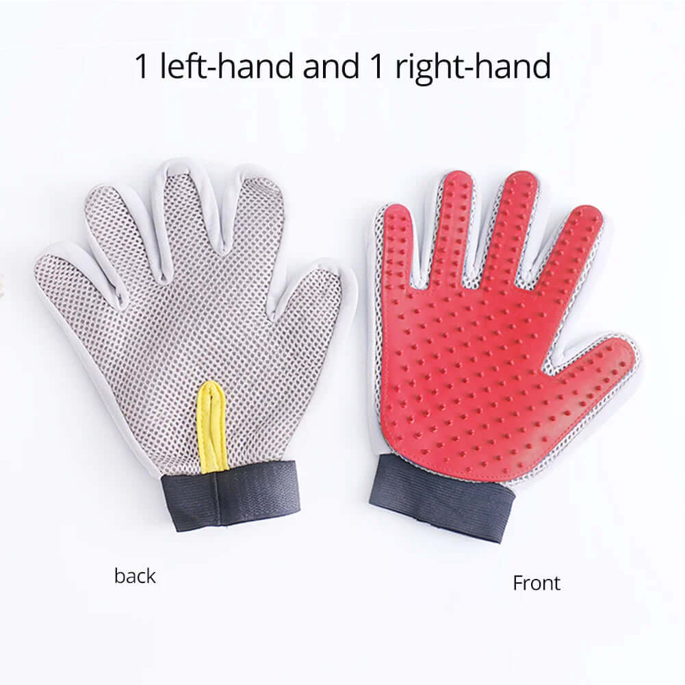 Soft Pet Grooming Gloves Hair Remover Deshedding for Cats, Dogs, Rabbits and Horses