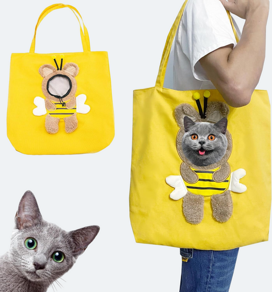 Bee-Shaped Canvas Shoulder Bag
